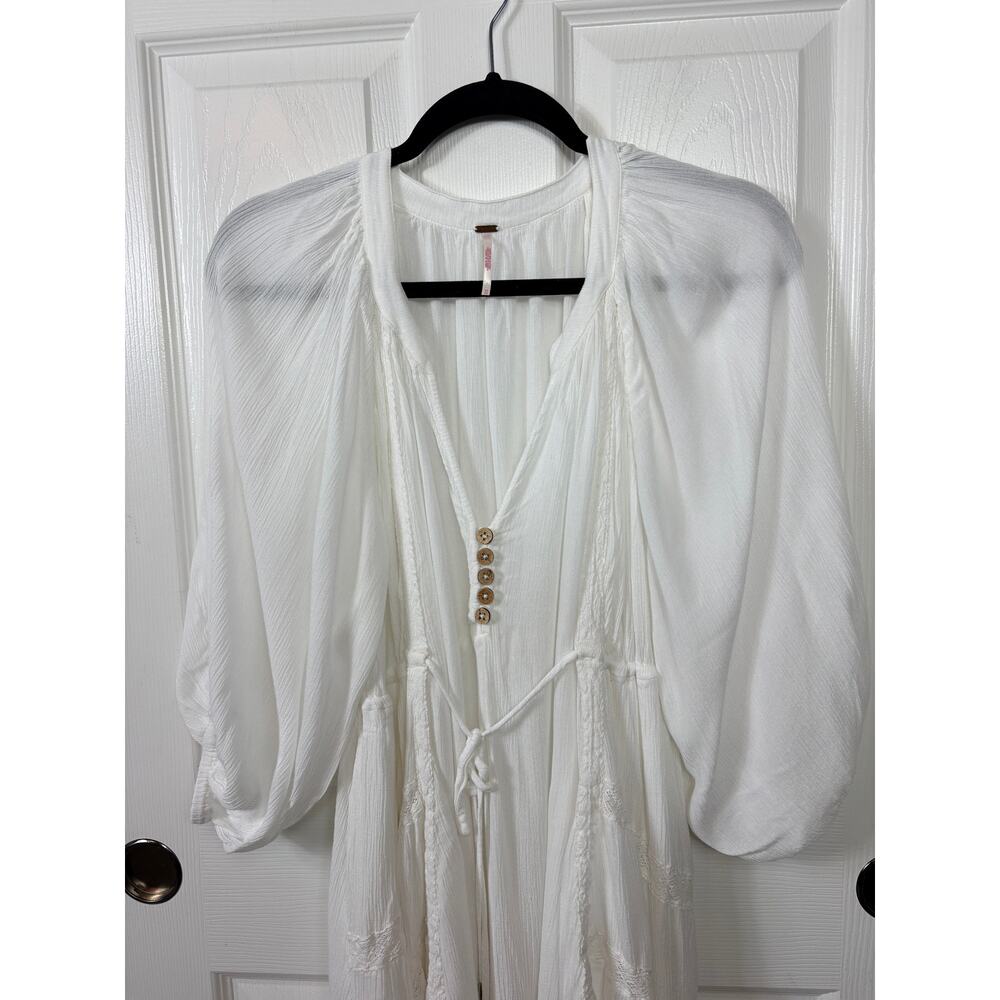 Free People Plenty of Love White Maxi Dress Oversized XS - Picture 6 of 13